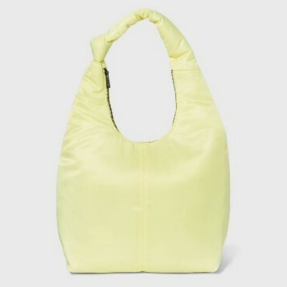 A NEW DAY Knotted Shoulder Bag Lime Yellow - Picture 1 of 6